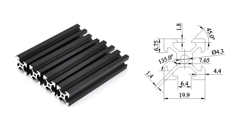 2020v-series-industrial-extrusion-aluminum-profile-20x20-v-slot